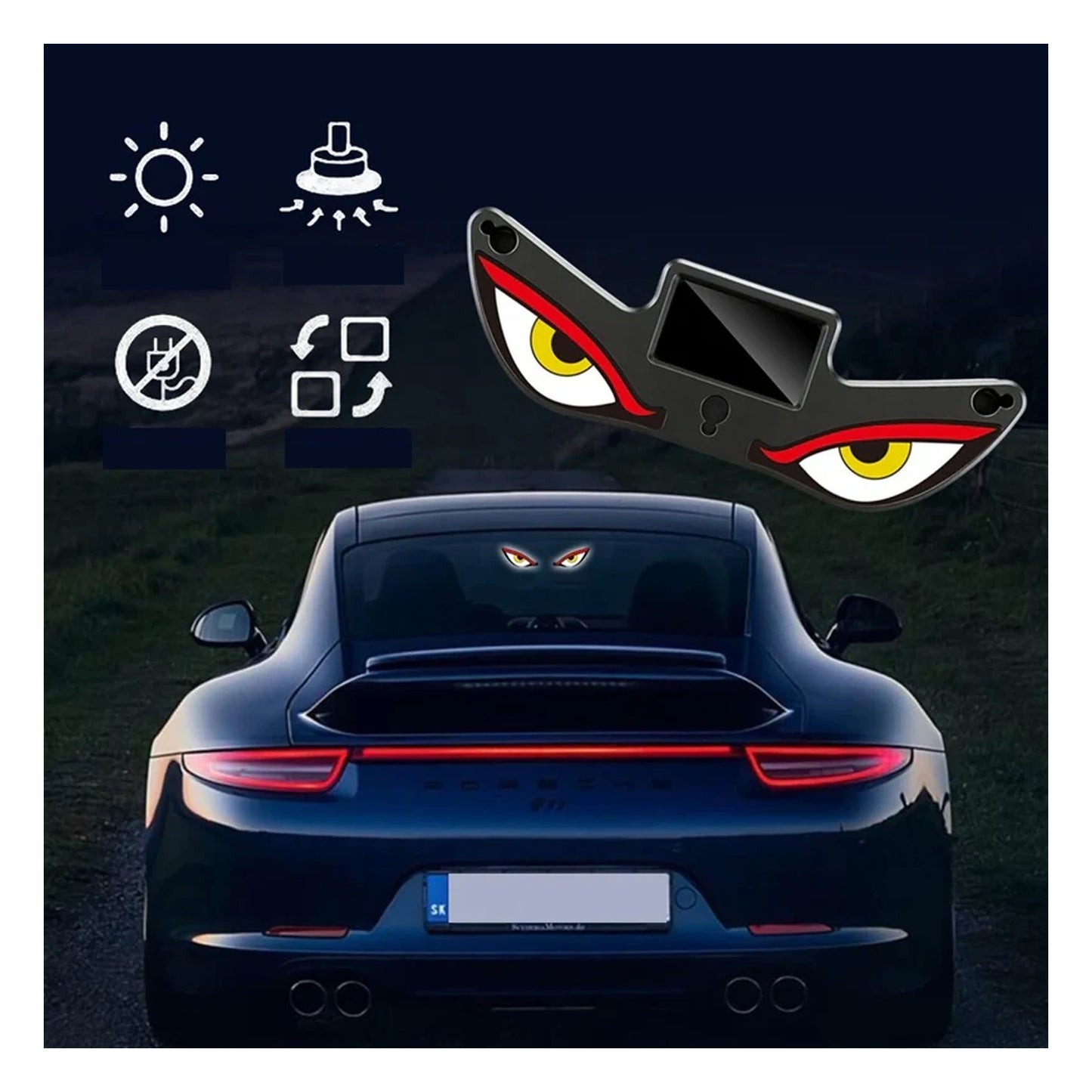 Solar Devil Eye LED Light
