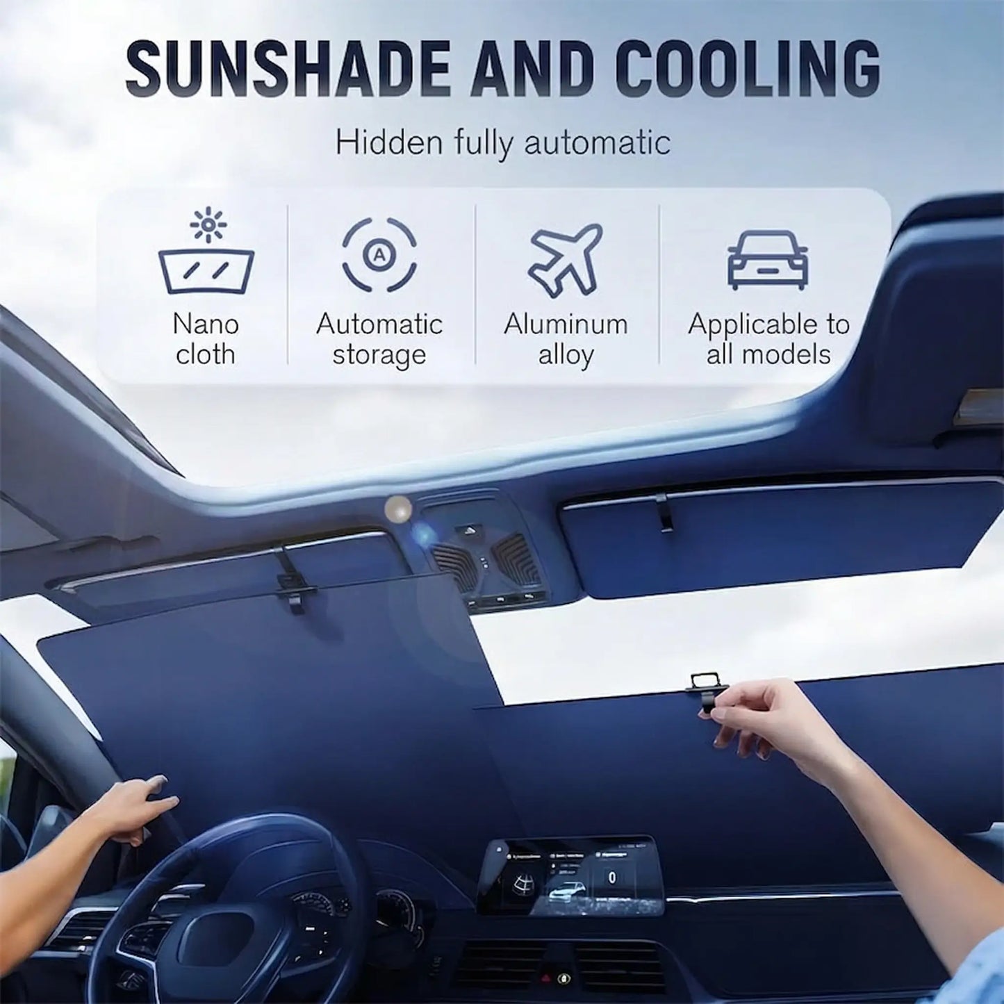 ELEVATED™｜Eclipse-Retractable Windshield Sunshade